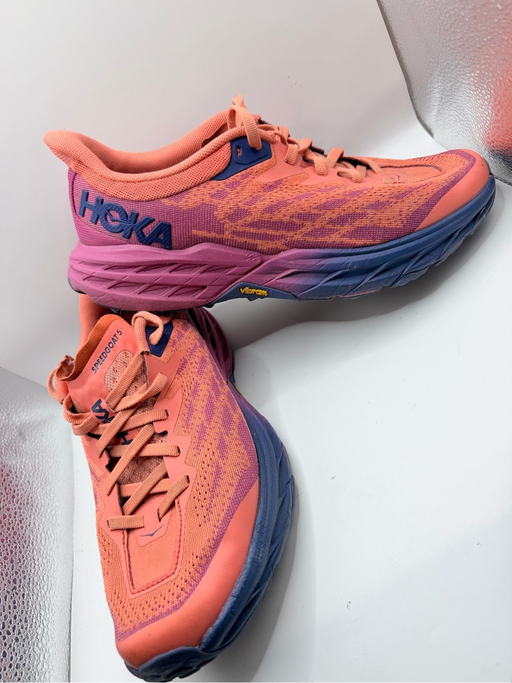 Hoka Women's Coral & Purple Trail Running Shoes